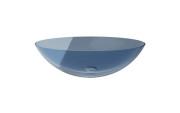 Раковина для ванни Besco Anya 50х35 см сифон клік-клак чорний ResiCast Blue Wave #UMA-50-BWB