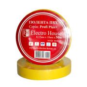 Изолента Electro House 50 м ПВХ желтый EH-AHT-1838