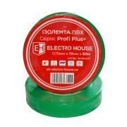 Ізолента Electro House 50 м ПВХ зелений EH-AHT-1839