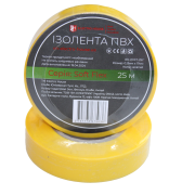 Ізолента Electro House Soft Flex 25 м ПВХ жовтий EH-PVCT-25Y