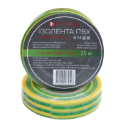 Изолента Electro House Soft Flex 25 м ПВХ желто-зеленый EH-PVCT-25YG