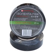 Изолента Electro House Soft Flex 25 м ПВХ черный EH-PVCT-25BK