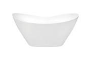 Ванна из искусственного камня Besco Viya 160х70 см с сифоном хром Mineral DuraBe матовый белый/глянцевый белый #WMMB-160VKC