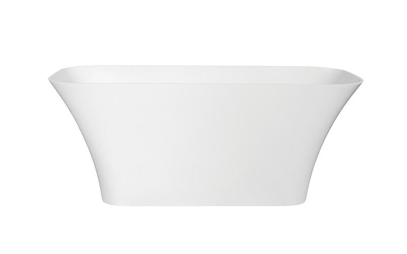 Ванна из искусственного камня Besco Assos 160х70 см с сифоном хром Mineral DuraBe глянцевый белый #WMD-160-AKC