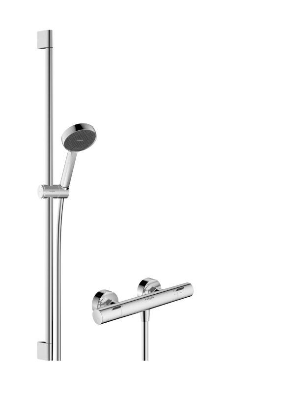 Термостат для душа Hansgrohe Ecostat Fine с душевым гарнитуром Activera Select S хром 28086000
