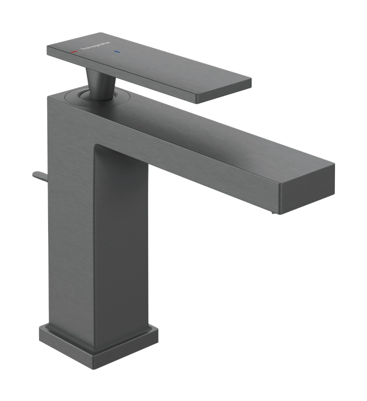Смеситель для раковины Hansgrohe Tecturis E CoolStart EcoSmart+ с донным клапаном черный матовый хром 73014340
