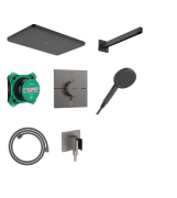 Душевая система скрытого монтажа Hansgrohe Raindance Alive Q 210/340 1jet черный матовый хром 24620340
