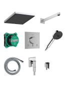 Душевая система скрытого монтажа Hansgrohe Pulsify E 260 1jet с термостатом Ecostat Comfort E хром 24625000