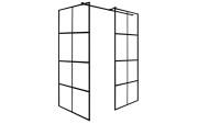 Душевая кабина Besco Excea Walk in 120х80х190 см профиль черный матовый/прозрачное стекло EXC-128-190B