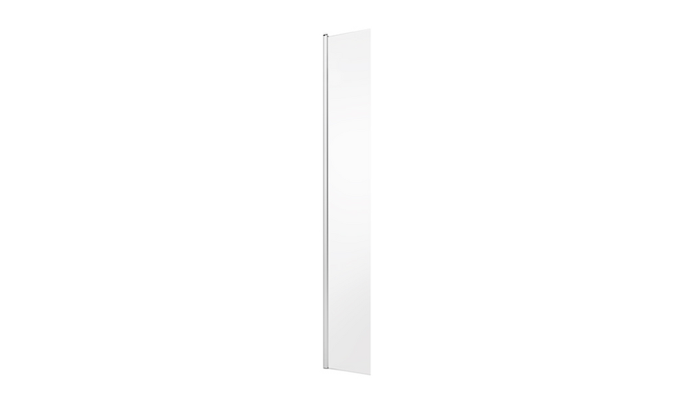 Душевая боковая стенка Besco Eco-N Flex 30х195 см подвижная хром глянцевый/прозрачное стекло PEF-30-195C
