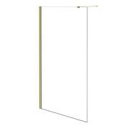 Душевая перегородка Besco Eco-N Walk in 120х195 см профиль золото/прозрачное стекло ENG-120-195C