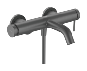 Смеситель для ванной Hansgrohe Tecturis S настенный однорычажный матовый черный хром 73422340