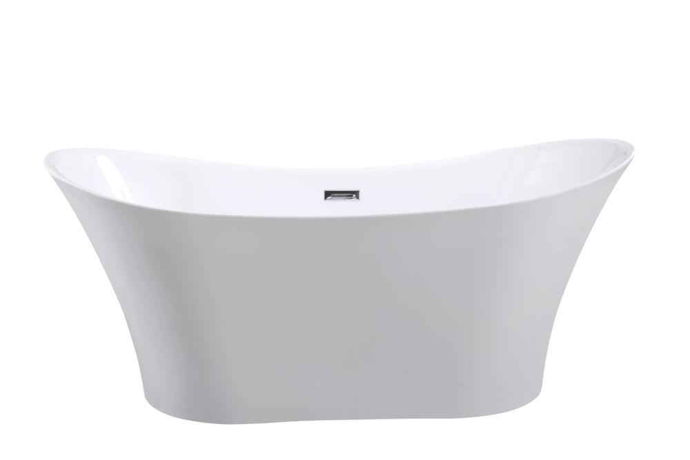 Ванна акриловая Besco Amber 170х80 см с белым сифоном глянцевый белый #WAS-170-ABB