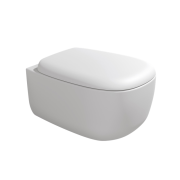 Унитаз подвесной Flaminia Bonola goclean® 38х54 см с сиденьем с крышкой Soft-Close керамика латте BN118GLattewhite+BNCW03Lattewhite