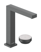 Смеситель для раковины Hansgrohe Tecturis E CoolStart EcoSmart+ на 2 отверстия с донным клапаном матовый черный хром 73053340