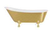 Ванна акриловая Besco Olaya Glam 160х68 см золотые ножки золото/глянцевый белый OL160-GZZL-O