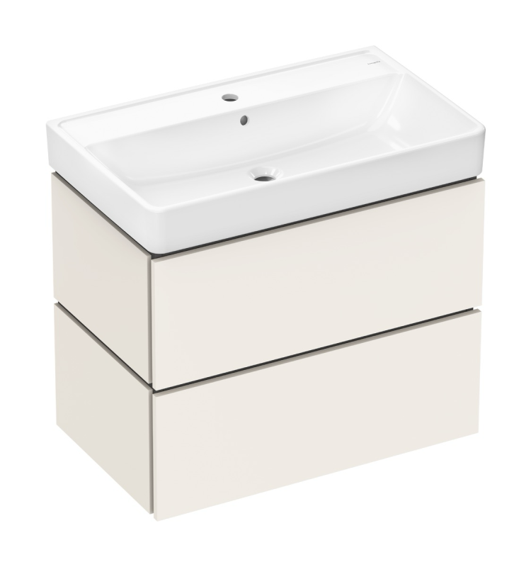 Тумба Hansgrohe Xilesa E з раковиною Xanuia Q 80х48 см МДФ пісочно-бежевий матовий 54397780