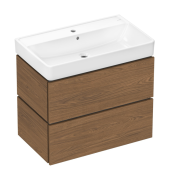 Тумба Hansgrohe Xilesa E с раковиной Xanuia Q 80х48 см ДСП дуб кашемир 54397550