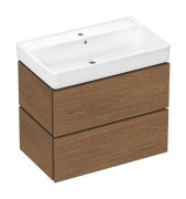 Тумба Hansgrohe Xilesa E с раковиной Xanuia Q 80х48 см ДСП дуб кашемир 54397550