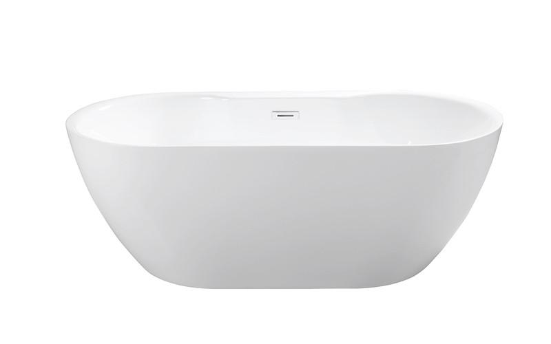 Ванна акриловая Besco Navia 160х80 см с матовым черным сифоном глянцевый белый #WAS-160-NCZ
