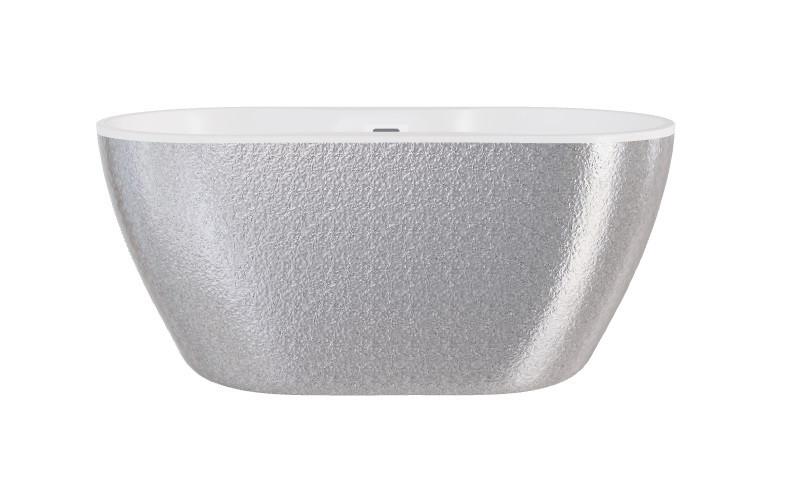 Ванна акриловая Besco Navia 150х80 см с сифоном хром серебро/глянцевый белый #WA-150-NSR