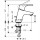 Змішувач для раковини одноважільний Hansgrohe колекція Focus E2 хром 31132000