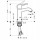 Смеситель для раковины однорычажный Hansgrohe коллекция Metris Classic сатин 31077820