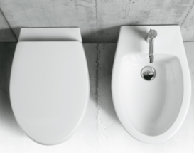 Унитаз напольный приставной Simas Spazio LFT 20 + Крепления F88 LFT + Сиденье LFT 004