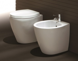 Унитаз напольный приставной Simas Spazio LFT 20 + Крепления F88 LFT + Сиденье LFT 004