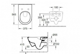 Унітаз підвісний Villeroy & Boch Directflush Subway 2.0 5614R001 + 9M68S101 + Комплект 4 в 1 TeceBase 9400005