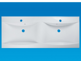 Раковина для ванної вбудована подвійна Буль-Буль колекція Lucia біла 1312201