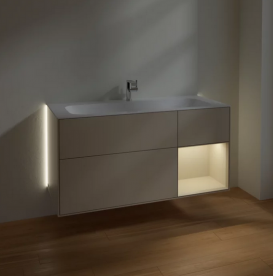 Тумба під раковину Villeroy & Boch Finion 119,6х49,8 см з підсвічуванням МДФ пісок матовий лак G070HHHH
