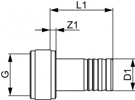 Адаптер для быстрого подсоединения труб Tece TECElogo прямой 16х1/2 кремниевая бронза 8730310