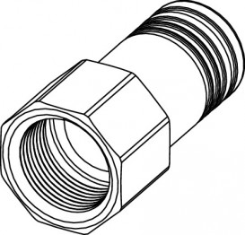 Адаптер для гігієнічного блоку TECE з внутрішнім різьбленням 1/2 бронза 716344