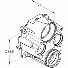 Адаптер для KLUDI FLEXX.BOXX 88011 латунь 7653900-00