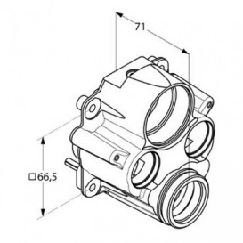 Адаптер для зворотного підключення води для термостатів KLUDI FLEXX BOXX 88011 латунь 7400100-00
