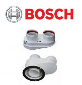 Адаптер для подключения раздельных дымоходов Ø80/80 к котлам с выходом Ø80/125 Bosch AZB 922 пластик 7719002852