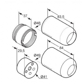 Адаптер для установки термостата для KLUDI FLEXX.BOXX 88 011 7458000-00