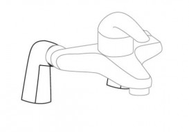 Адаптер Tres для вертикального кріплення змішувачів на борт ванни хром 134870