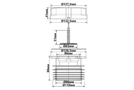 Аэрационный клапан канализационный McAlpine 110 мм с манжетом полипропилен MP47-30