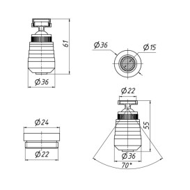 Аэратор для смесителя Kroner KRM C931 с двумя режимами CV023629