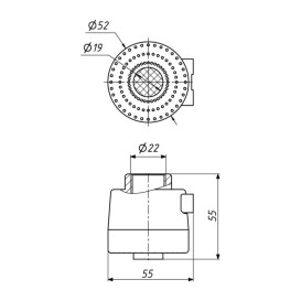Аэратор для смесителя Kroner KRM C933 с внутренней резьбой хром CV023554