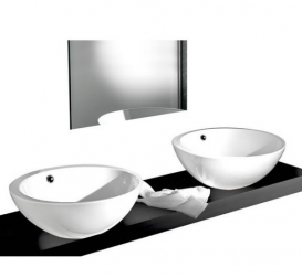 Раковина для ванної накладна AeT колекція Motivi Spot Middle Plus чорна L272