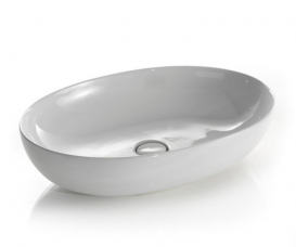 Раковина для ванной накладная AeT коллекция Oval Elite белый L600