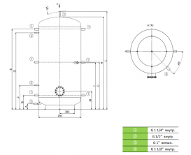 Акумулює бак без внутрішнього резервуара Drazice NAD 1500 v1 вертикальний 1500 л 122180393