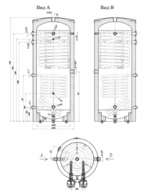 Аккумулирующий бак с двумя теплообменниками Drazice NADO 500 v6 - 25 вертикальный 500 л 121380350