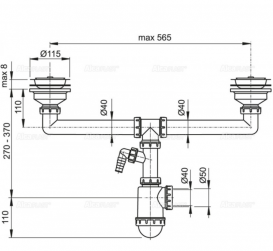 AlcaPlast Сифон для мойки A453P