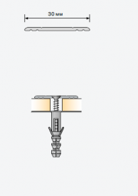 Алюмінієвий поріг Salag Stratus S09 0.91 м срібний анодований S09111