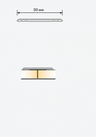 Алюминиевый порог Salag Stratus S09 с самоклеящейся лентой 1.82 м золотой анодированный S09F10