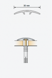 Алюминиевый порог Salag Stratus S10 с клеем 1.82 м сосна белая S10C14